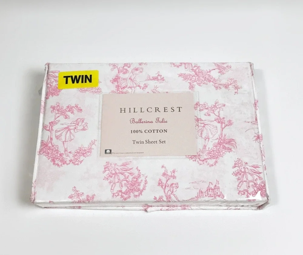 Hillcrest Ballerina Jolie Toile 100% Cotton Twin Sheet Set